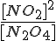 \frac{[NO_2]^2}{[N_2O_4]}